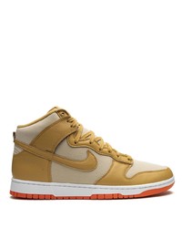 Gold Canvas High Top Sneakers