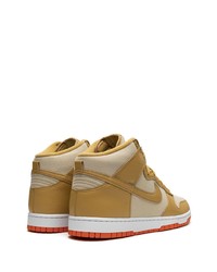 Nike Dunk High Gold Canvas Sneakers