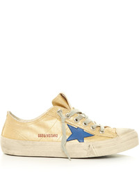 Golden Goose Deluxe Brand V Star Low Top Canvas Trainers