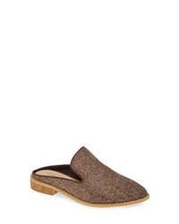 Gold Canvas Mules