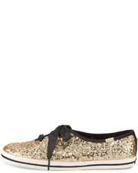 Kate Spade New York Keds Glitter Sneaker Gold