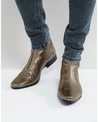 Asos Chelsea Boots In Gold