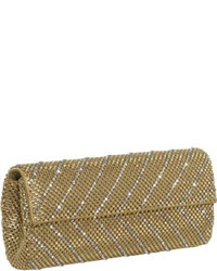 Whiting & Davis Whiting And Davis Crystal Chevron Flap Clutch