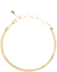 Amrita Singh Jewelry Omega Snake Chain Choker Necklace Golden