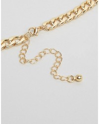 Asos Curve Curve Curb Chain Statet Toggle Choker Necklace