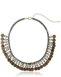 Ettika Chill Out Choker Brass And Gold With Opal Beads Necklace 16 2 Extender