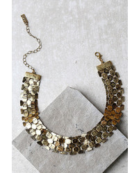 LuLu*s Follow The Path Antiqued Gold Choker Necklace