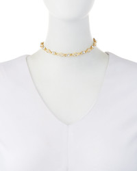 Fragments for Neiman Marcus Fragts Crystal Choker Necklace Golden