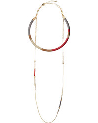 Fragments for Neiman Marcus Fragts Thread Wrapped Choker W Long Chain Necklace