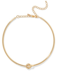 Kenneth Jay Lane Gold Plated Choker One Size