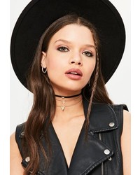 Missguided Gold Simple Three Pack Chokers