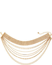 Lydell NYC Layered Multi Row Choker Necklace Gold