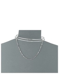 GUESS Metal Layer Choker With Chain Drape Necklace Necklace