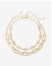 Express Set Of Two Status Link Choker Necklaces