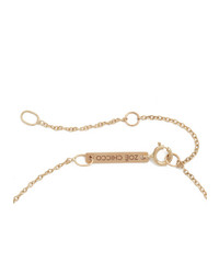 Zoe Chicco 14k Gold Five Diamond Chain Choker Necklace