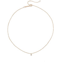 Zoe Chicco 14k Gold One Diamond Chain Choker Necklace