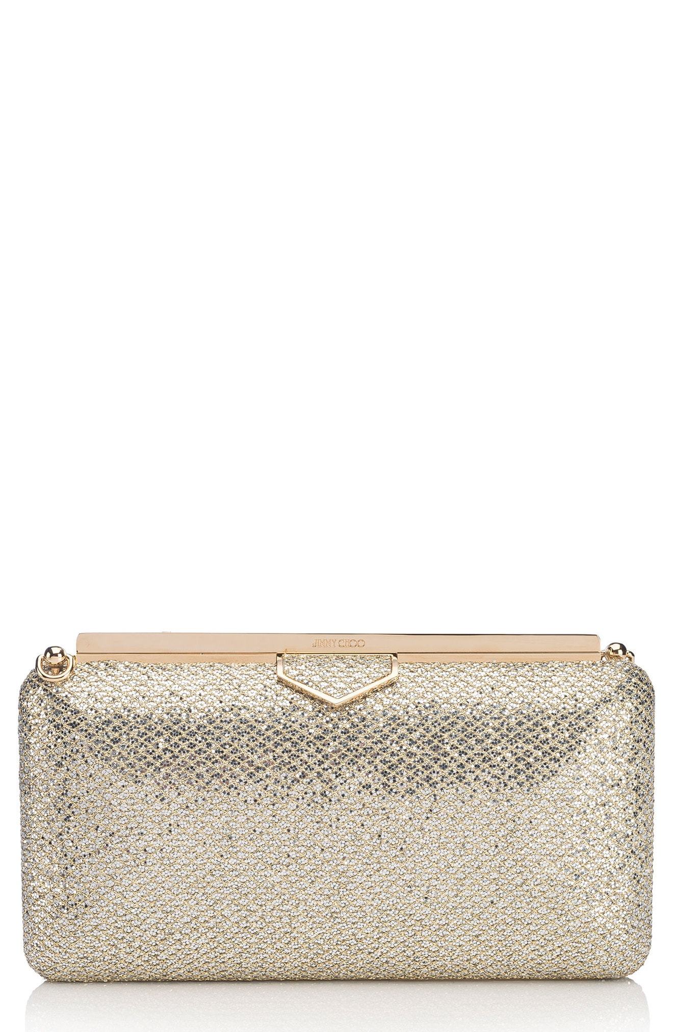 Jimmy Choo Ellipse Glitter Clutch