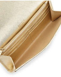 Jimmy Choo Milla Large Glitter Day Clutch Bag Platinum