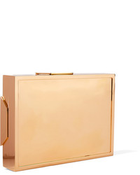Lee Savage Space Bubbles Gold Plated Box Clutch One Size