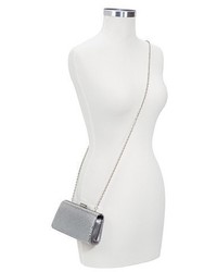 Tevoliotm Chain Metal Clutch Handbag With Chain Strap Silver