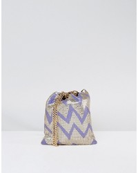 Asos Zig Zag Chainmail Pouch Clutch Bag