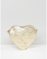 Asos Embossed Heart Cross Body Bag