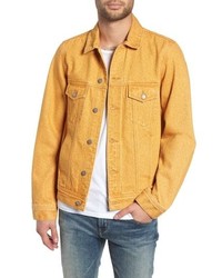 gold jean jacket