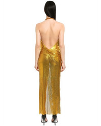Versace Open Back Chainmail Dress