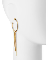 Rebecca Minkoff 12k Gold Plated Fringe Hoop Earrings