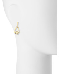 Rebecca Minkoff 12k Gold Plated Small Triangular Bead Drop Earrings