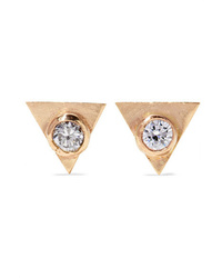 Melissa Joy Manning 14 Karat Gold Diamond Earrings