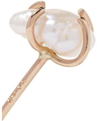 Melissa Joy Manning 14 Karat Gold Herkimer Diamond And Pearl Earrings
