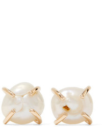 Melissa Joy Manning 14 Karat Gold Pearl Earrings One Size