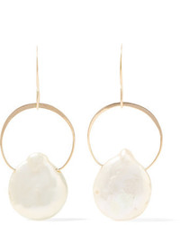 Melissa Joy Manning 14 Karat Gold Pearl Earrings One Size
