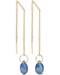 Melissa Joy Manning 14 Karat Gold Sapphire Earrings