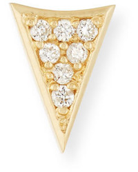 Sydney Evan 14k Gold Triangle Stud Earring With Diamonds