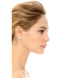 Ef Collection 14k White Gold Diamond Double Multi Huggie Earrings