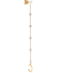 Persée 18 Karat Gold Diamond And Pearl Earring