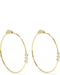 Jennifer Meyer 18 Karat Gold Diamond Hoop Earrings