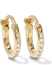 Ileana Makri 18 Karat Gold Diamond Hoop Earrings