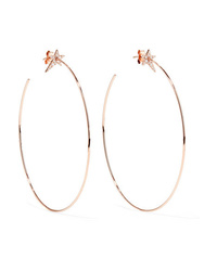 Diane Kordas 18 Karat Gold Diamond Hoop Earrings