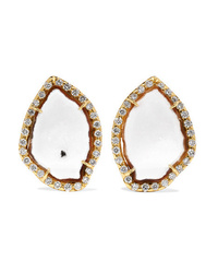 Kimberly Mcdonald 18 Karat Gold Geode And Diamond Earrings
