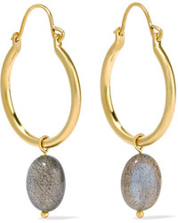 Pippa Small 18 Karat Gold Labradorite Earrings