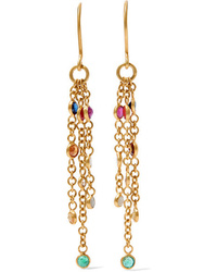 Pippa Small 18 Karat Gold Multi Stone Earrings
