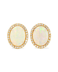 Kimberly Mcdonald 18 Karat Gold Opal And Diamond Earrings