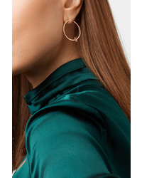 Suzanne Kalan 18 Karat Gold Sapphire Hoop Earrings