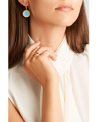 Jennifer Meyer 18 Karat Gold Turquoise And Diamond Earrings