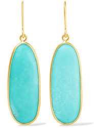 Pippa Small 18 Karat Gold Turquoise Earrings