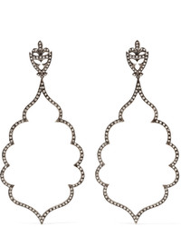Loree Rodkin 18 Karat Rhodium White Gold Diamond Earrings One Size