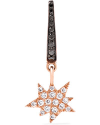 Diane Kordas 18 Karat Rose Gold Diamond Earring
